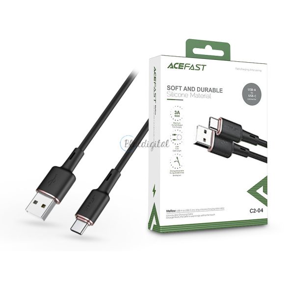 ACEFAST USB-A - Cablu de date și încărcare USB Type-C cu cablu de 1,2 m - Cablu Mellow ACEFAST C2-04 - 5V/3A - negru