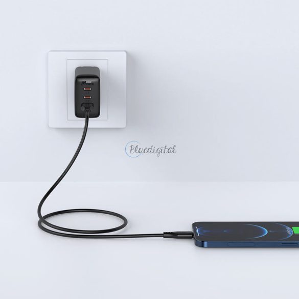 ACEFAST USB-A - Cablu de date și de încărcare Lightning cu cablu de 1,2 m - 5V/2,4A - Cablu de date de încărcare Acewire ACEFAST C3-02 - negru (licență Apple MFI)