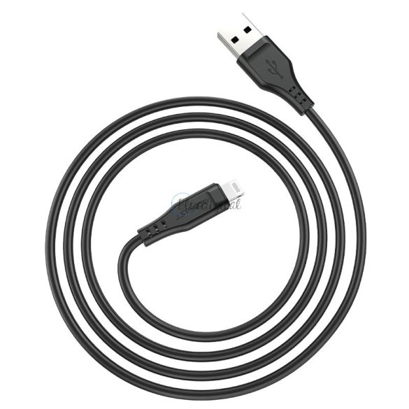 ACEFAST USB-A - Cablu de date și de încărcare Lightning cu cablu de 1,2 m - 5V/2,4A - Cablu de date de încărcare Acewire ACEFAST C3-02 - negru (licență Apple MFI)