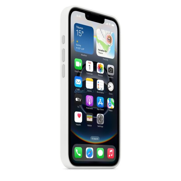Apple iPhone 16e silicon spate capac, alb