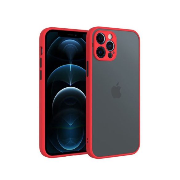 Husă de plastic pentru iPhone SE 2022/2020/8/7, roșu, negru