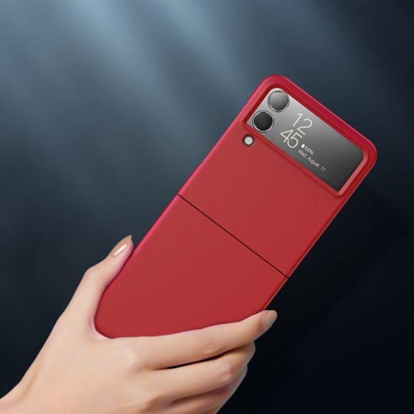 Samsung Z Flip 4 Rubberised PC Husă spate, roșu