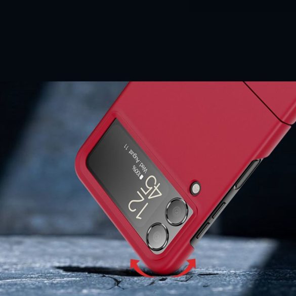 Samsung Z Flip 4 Rubberised PC Husă spate, roșu
