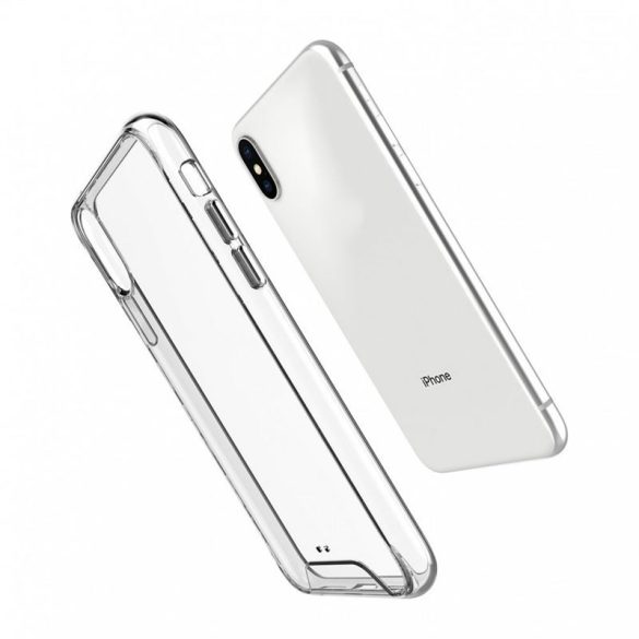 Husa din spate din silicon rezistenta la socuri, iPhone 14 Plus, transparenta