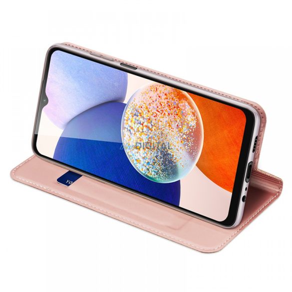 Husă cu deschidere laterală Samsung Galaxy A14 5G, RoseGold