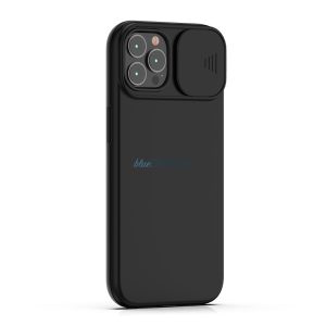 iPhone14 Plus TPU+PC slide. husă de protecție pentru cameră, neagră