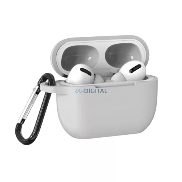 Husă din silicon Airpods Pro, gri deschis, 2,5 mm