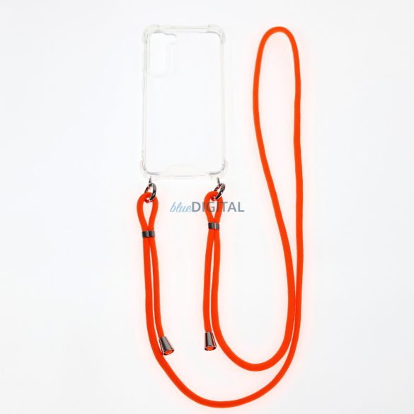 Husa transparenta Sam A14 5G/4G TPU+PC, portocalie. şir