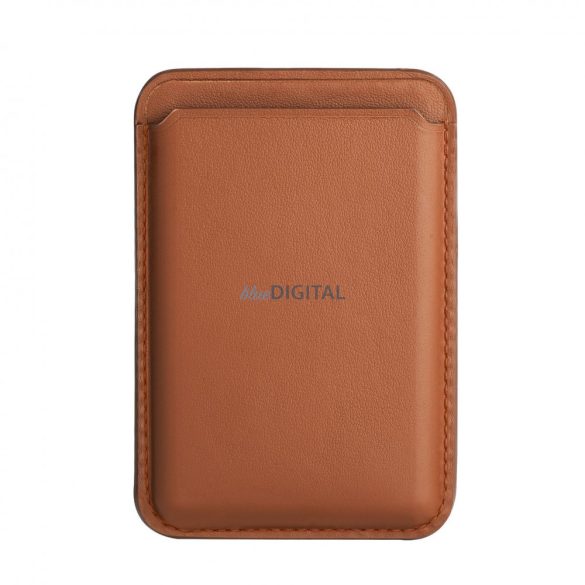 Suport card magnetic pentru telefon, maro