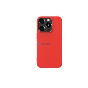 Husă din silicon premium, iPhone 15 Pro, roșu