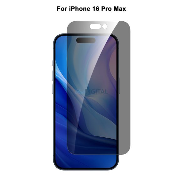Peliculă de sticlă antiorbire pentru iPhone 16 Pro Max