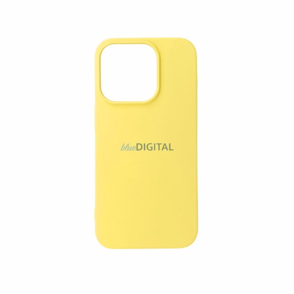 Caz de silicon premium, iPhone 16 Pro Max, Lemon.