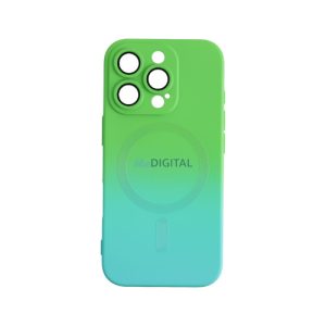 Husă cu design magnetic pentru iPhone 16 Pro Max, albastru-verde