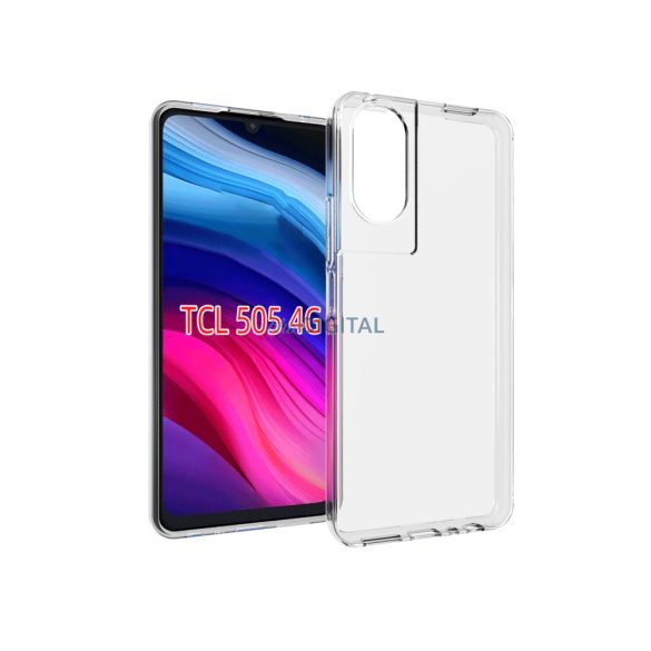 TCL 505 silicon subțire capac spate, transparent