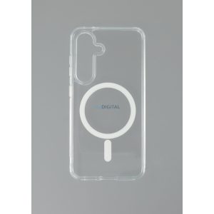 Samsung S25 TPU + PC Magnetic silicon caz, transparent