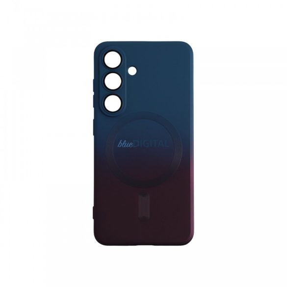 Samsung S25 carcasă cu design magnetic, albastru închis-roz