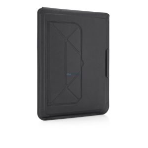 Suport multifuncțional pentru laptop cu efect de piele, negru