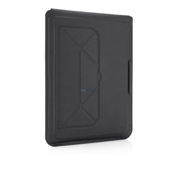 Suport multifuncțional pentru laptop cu efect de piele, negru