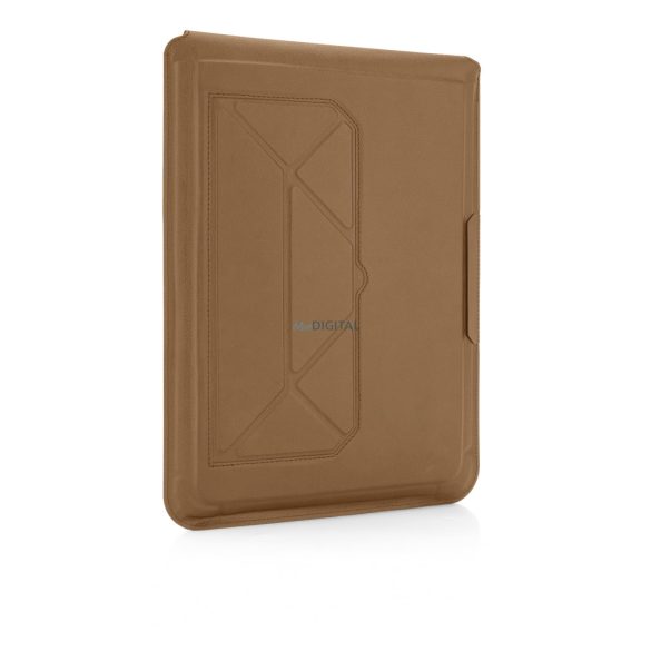 Suport multifuncțional pentru laptop cu efect de piele, maro