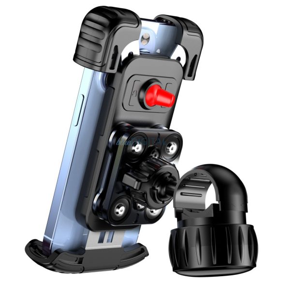 Suport de telefon rotativ la 360 de grade pentru bicicletă, negru
