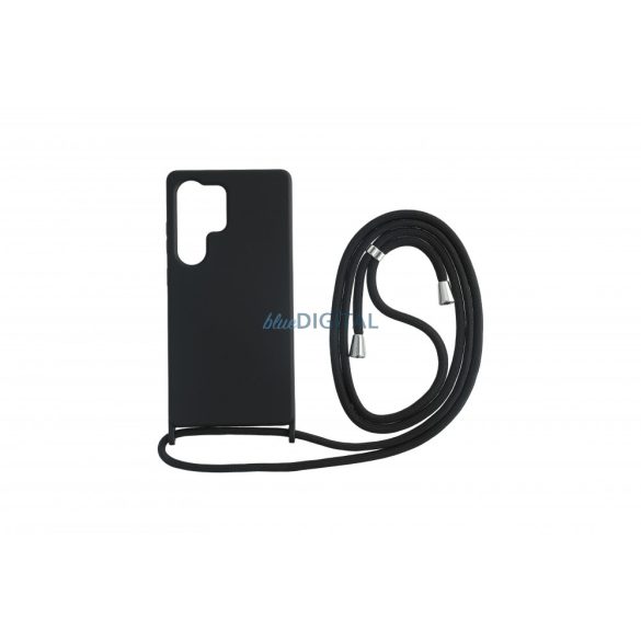 Sam S25 Ultra TPU+PC caz negru, negru cu cablu