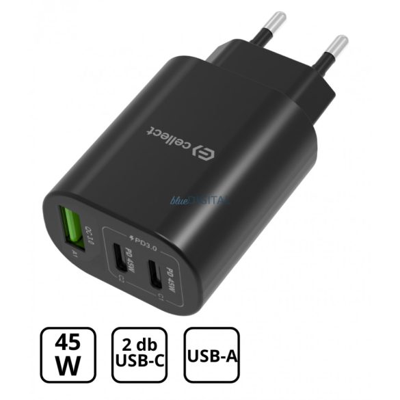 Adaptor încărcător de rețea cu încărcare rapidă 45W, negru