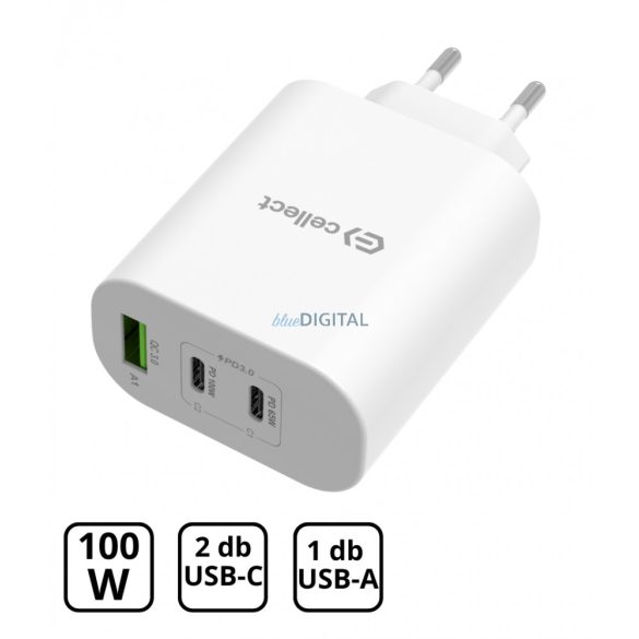 Adaptor încărcător de rețea cu funcție de încărcare rapidă 100W, alb