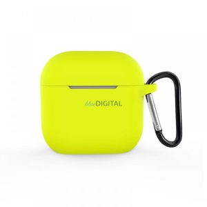 Carcasă din silicon Airpods 4, galben neon, 2.5 mm