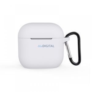 Carcasă Airpods 4 din silicon, alb, 2,5 mm