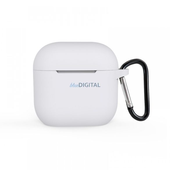 Carcasă Airpods 4 din silicon, alb, 2,5 mm