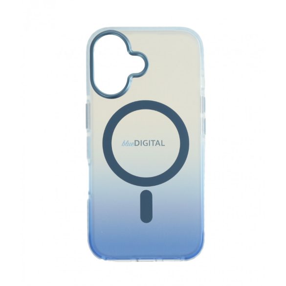 Iphone 16 Magnetic Case, albastru-transparent