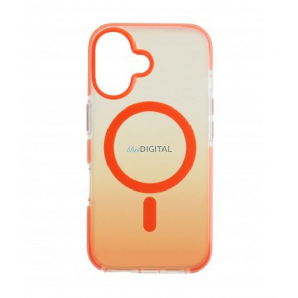 Iphone 16 Magnetic Case, Orange-Transparent