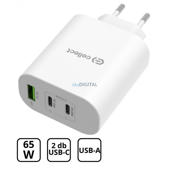 Adaptor încărcător de rețea cu funcție de încărcare rapidă 65W, alb