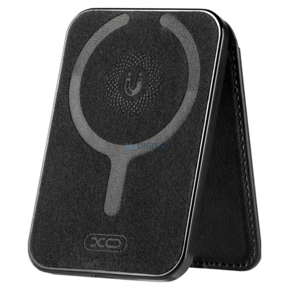 Suport de card magnetic pentru telefon cu urmărire, negru