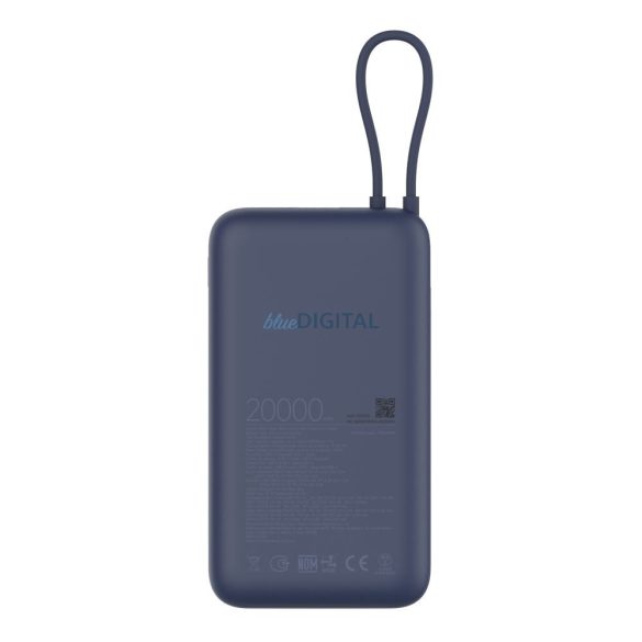 Xiaomi Power Bank 20000mAh built-in cablu usb-c albastru BHR8975