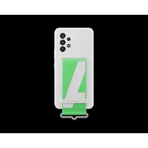 Husă din silicon Galaxy A53 5G cu curea, albă