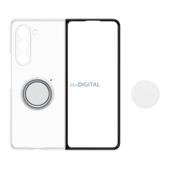 Husa Samsung Galaxy Z Fold 5 cu dispozitiv de fixare, Transparenta