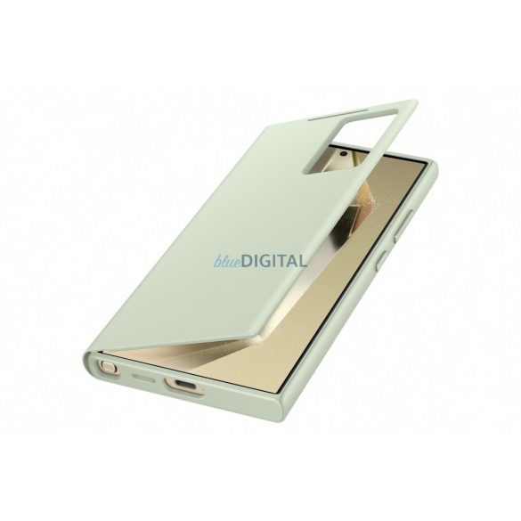 Husa portofel Samsung Galaxy S24 Ultra Smart View, verde deschis