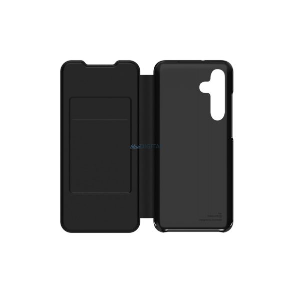 Husa flip Samsung Galaxy A35 5G cu suport pentru card, Neagra