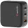 Verbatim Mini GaN mains charger 65W 2xUSB-C PD/1x USB-A QC EU/UK/USA adapter black 30238