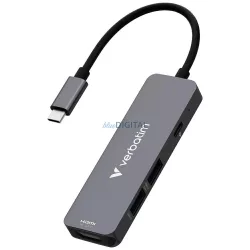   Adapter Hub Verbatim USB-C/HDMI/USB-A 3.2/USB-A 2.0 aluminum 32155