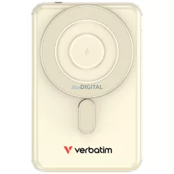   Verbatim 'n' Go mágneses vezeték nélküli powerbank 15W 5000mAh 2x USB-C kábel – arany (32253)