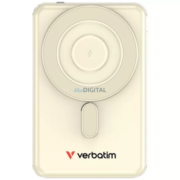 Verbatim 'n' Go mágneses vezeték nélküli powerbank 15W 5000mAh 2x USB-C kábel – arany (32253)