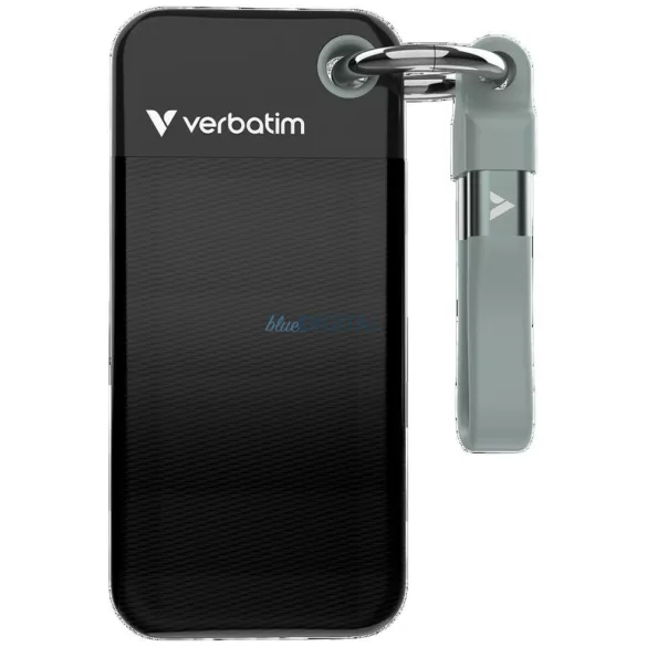 Verbatim Pocket külső SSD 512GB kulcstartó USB-C 3.2 gen.2 kábellel – fekete-szürke (32282)