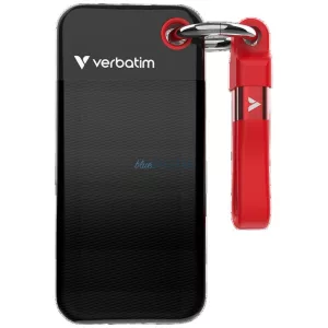 Verbatim Pocket külső SSD 512GB kulcstartó USB-C 3.2 gen.2 kábellel – fekete-kék (32284)