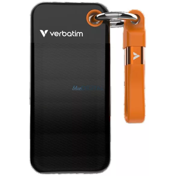 Verbatim Pocket külső SSD 512GB kulcstartó USB-C 3.2 gen.2 kábellel – fekete-narancssárga (32285)