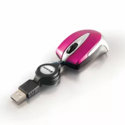 Verbatim Go Mini Optical Mouse USB-A 1000 dpi hot pink 49021