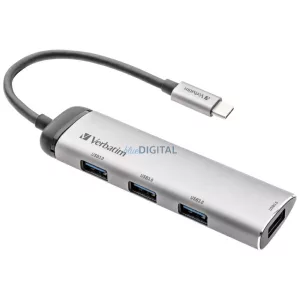 Verbatim USB-C Hub Adapter - 4xUSB-A 3.2 aluminum 49147