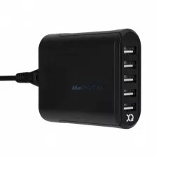 Xqisit Mains charger 8A 5xUSB black 29977