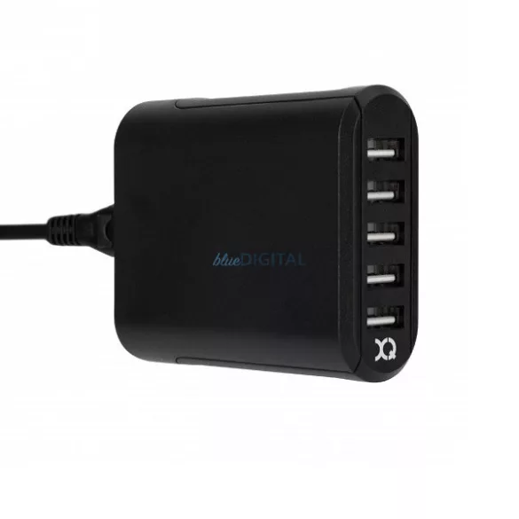 Xqisit Mains charger 8A 5xUSB black 29977